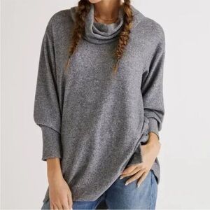 Maeve by Anthropologie Women’s Heather Gray Cowl Neck Tunic Sweater size small